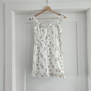 Elegant Floral Ruffle Mini Dress